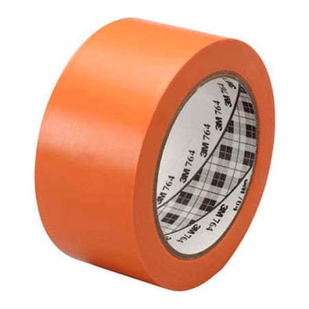 Box Packaging 3M 764 Vinyl Tape 2" x 36 Yds 5 Mil Orange - 6/PACK T967764N6PK